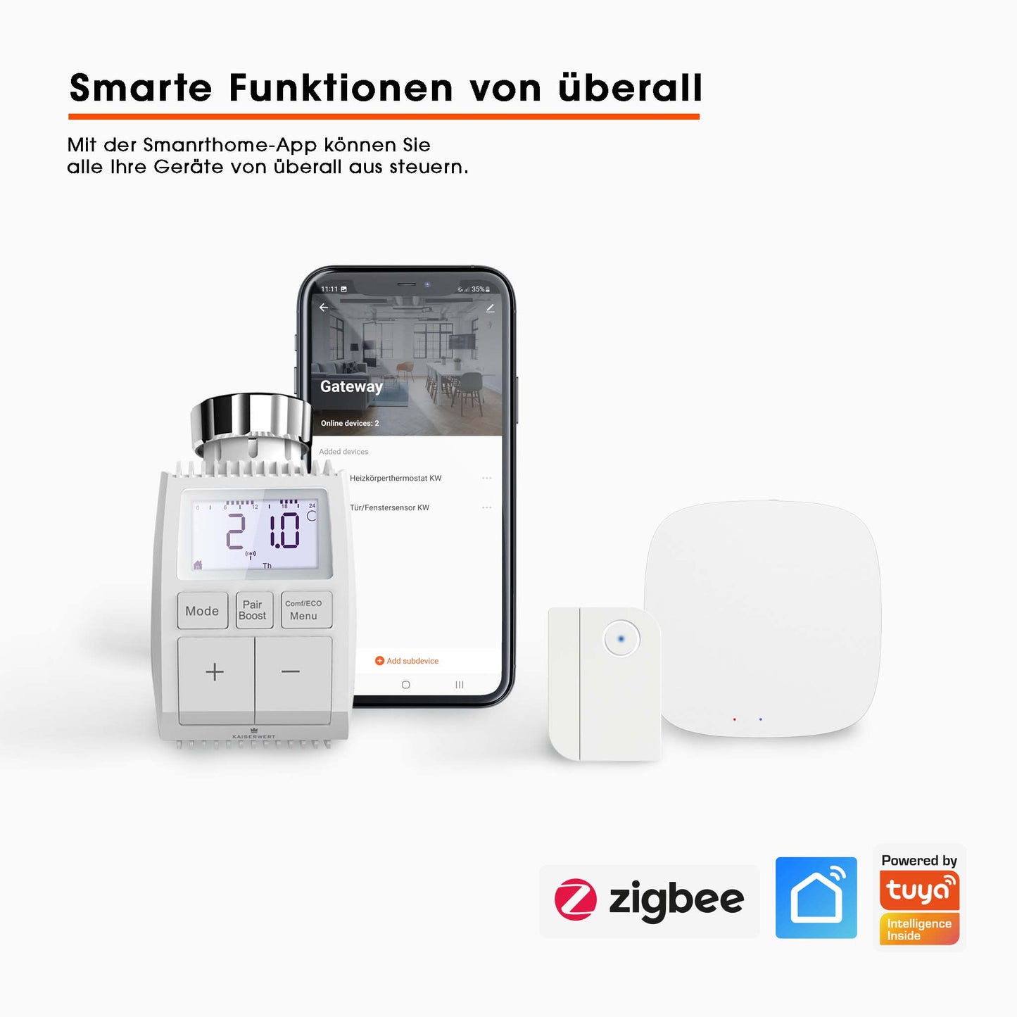 KAISERWERT smartes Heizkörperthermostat Starter Set Bild3