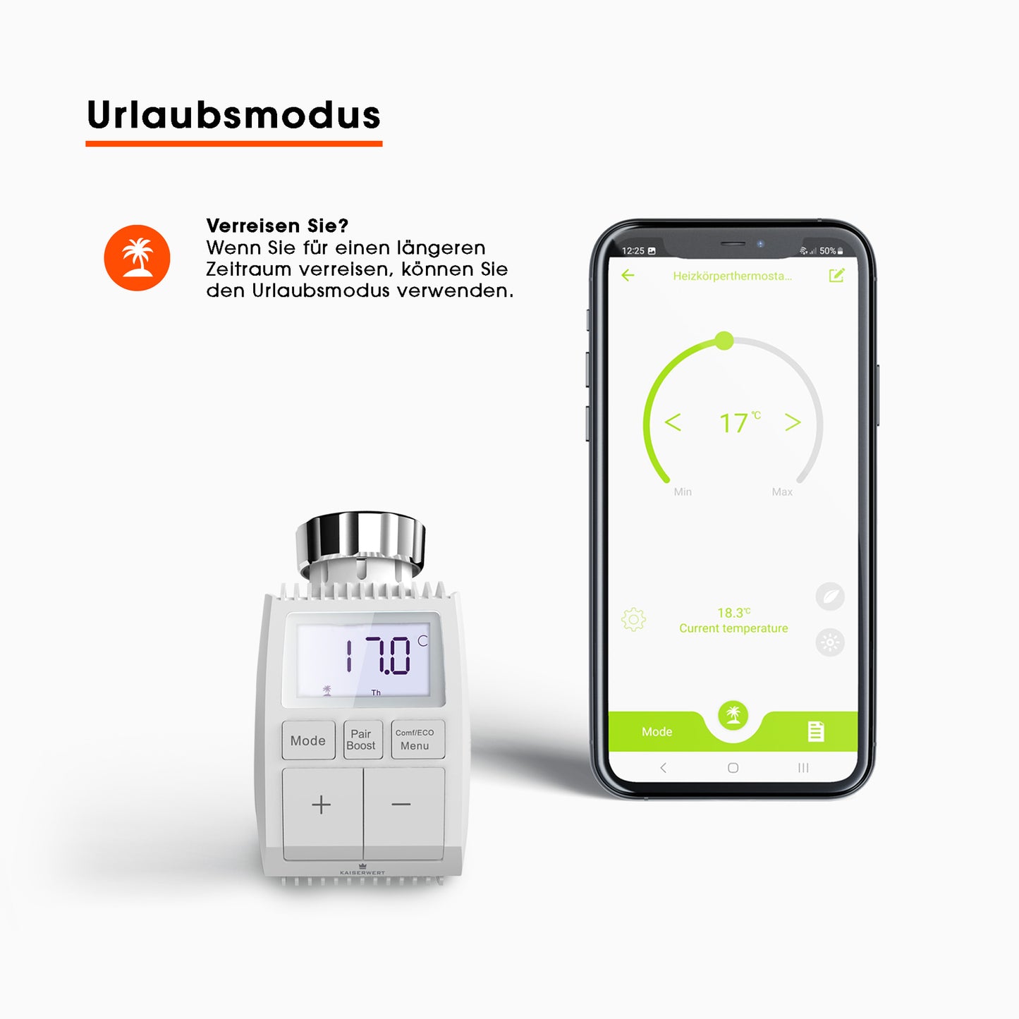 KAISERWERT smartes Heizkörperthermostat 2er Set Bild7
